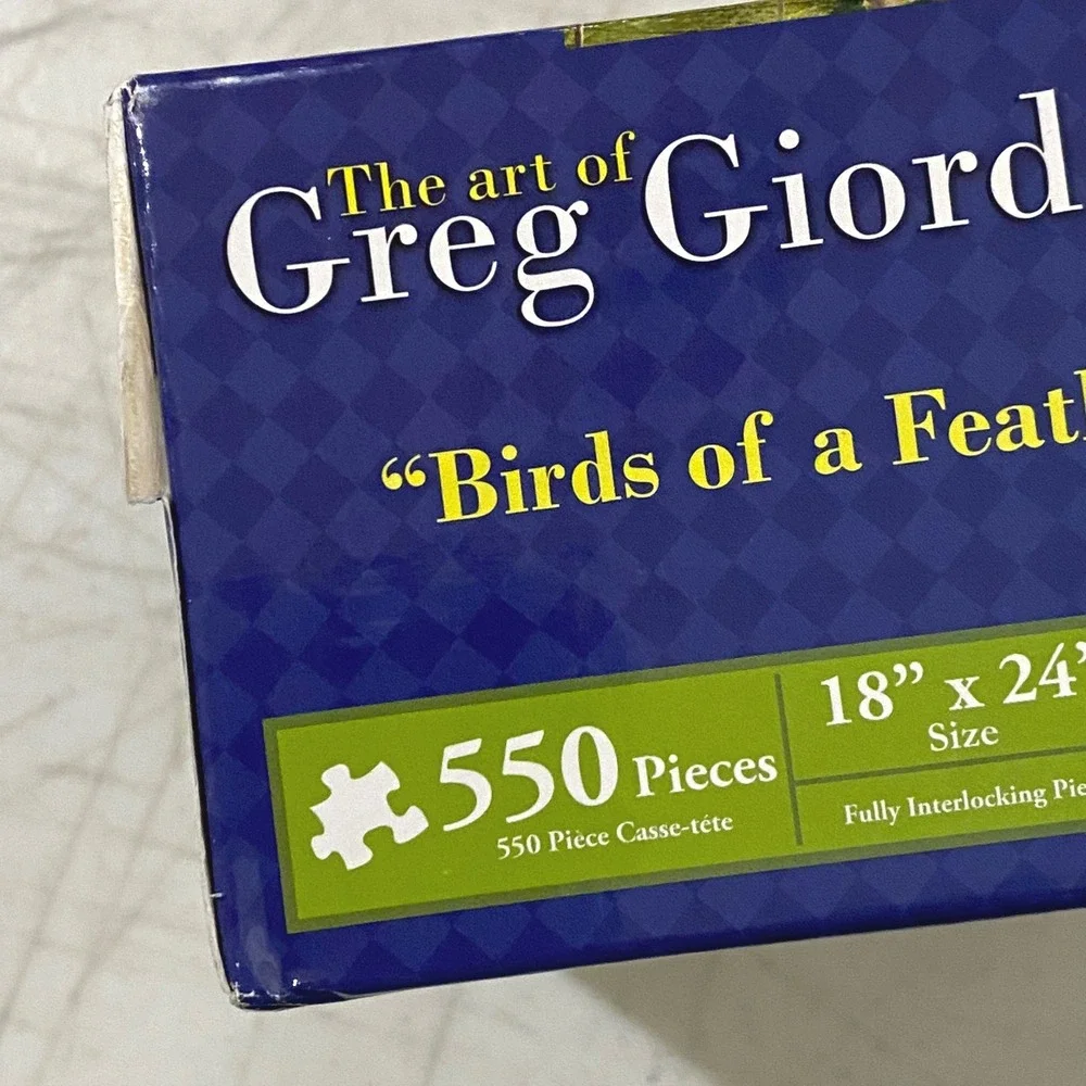 The‎ Art of Greg Giordano Birds of a Feather 550 Piece Jigsaw Puzzle Sustainable